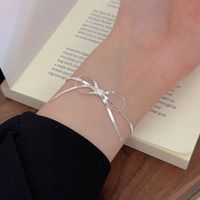 Simple Style Bow Knot Sterling Silver Plating Gold Plated Bracelets Earrings Necklace main image 2