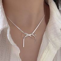 Simple Style Bow Knot Sterling Silver Plating Gold Plated Bracelets Earrings Necklace main image 3