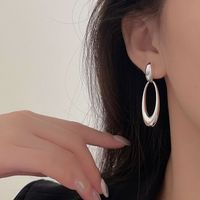 1 Pair Simple Style Solid Color Plating Sterling Silver Gold Plated Drop Earrings main image 6