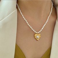 Vintage Style Heart Shape Brass Plating Gold Plated Jewelry Set main image 4