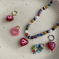 Vintage Style Heart Shape Flower Glass Beaded Women's Jewelry Set main image 6
