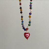 Vintage Style Heart Shape Flower Glass Beaded Women's Jewelry Set main image 4