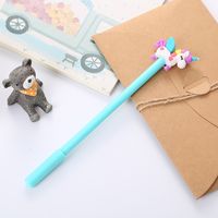 1 Piece Unicorn Class Learning Plastic Silica Gel Cute Ballpoint Pen sku image 3