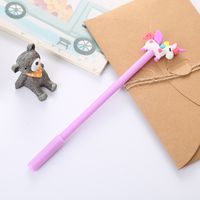 1 Piece Unicorn Class Learning Plastic Silica Gel Cute Ballpoint Pen sku image 2