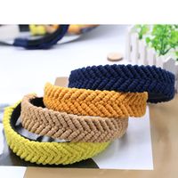 Vintage Style Solid Color Cotton Rope Hair Band main image 1
