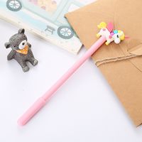 1 Piece Unicorn Class Learning Plastic Silica Gel Cute Ballpoint Pen sku image 1