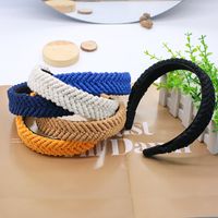 Vintage Style Solid Color Cotton Rope Hair Band main image 4