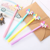 1 Piece Unicorn Class Learning Plastic Silica Gel Cute Ballpoint Pen main image 2