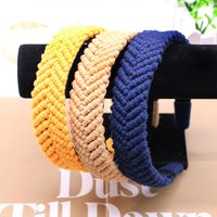 Vintage Style Solid Color Cotton Rope Hair Band main image 3