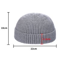 Men's Basic Simple Style Solid Color Eaveless Wool Cap main image 5
