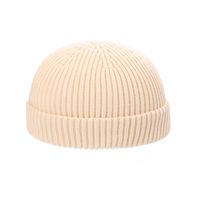 Men's Basic Simple Style Solid Color Eaveless Wool Cap main image 3