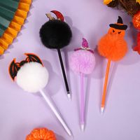 1 Piece Pumpkin Spider Bat Class Christmas Learning Halloween Pp Cotton Rabbit Fur Felt Cloth Cute Ballpoint Pen main image 1