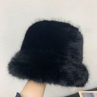 Women's Vintage Style Solid Color Curved Eaves Wool Cap sku image 3