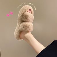 Women's Casual Solid Color Open Toe Slides Slippers sku image 9