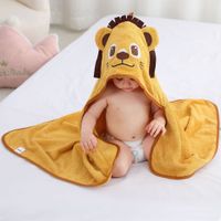 Cute Animal Solid Color Bamboo Fibre Spring Receiving Blanket Baby Accessories main image 5