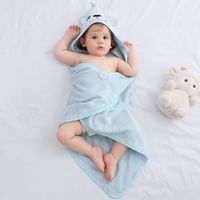 Cute Animal Solid Color Bamboo Fibre Spring Receiving Blanket Baby Accessories main image 3