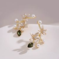 1 Pair Elegant Streetwear Flower Alloy Drop Earrings main image 5