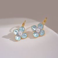 1 Pair Elegant Lady Flower Alloy Drop Earrings main image 1