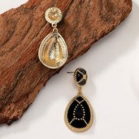 1 Pair Vintage Style Lady Water Droplets Plating Alloy 14k Gold Plated Drop Earrings main image 3