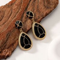 1 Pair Vintage Style Lady Water Droplets Plating Alloy 14k Gold Plated Drop Earrings main image 5