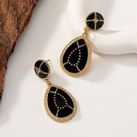 1 Pair Vintage Style Lady Water Droplets Plating Alloy 14k Gold Plated Drop Earrings main image 4