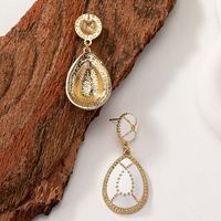 1 Pair Vintage Style Lady Water Droplets Plating Alloy 14k Gold Plated Drop Earrings main image 7