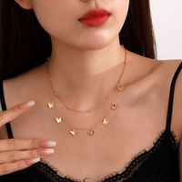 Casual Streetwear Butterfly Stainless Steel Plating 18k Gold Plated Layered Necklaces main image 5