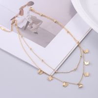 Casual Streetwear Butterfly Stainless Steel Plating 18k Gold Plated Layered Necklaces main image 2