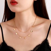 Casual Streetwear Butterfly Stainless Steel Plating 18k Gold Plated Layered Necklaces main image 3