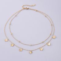 Casual Streetwear Butterfly Stainless Steel Plating 18k Gold Plated Layered Necklaces sku image 1