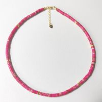 Casual Color Block Mixed Materials Necklace main image 2