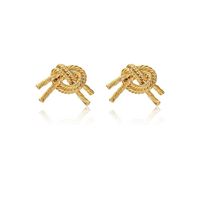 1 Pair Simple Style Solid Color Plating Copper 18k Gold Plated Ear Studs sku image 1