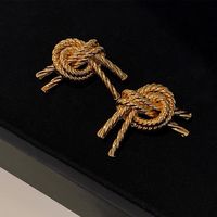 1 Pair Simple Style Solid Color Plating Copper 18k Gold Plated Ear Studs main image 1