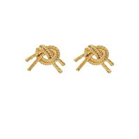 1 Pair Simple Style Solid Color Plating Copper 18k Gold Plated Ear Studs main image 2