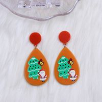1 Pair Simple Style Water Droplets Printing Arylic Drop Earrings sku image 4