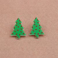 1 Pair Sweet Simple Style Christmas Tree Arylic Wood Ear Studs main image 8