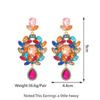 1 Pair Elegant Exaggerated Luxurious Geometric Plating Inlay Zinc Alloy Glass Dangling Earrings main image 8