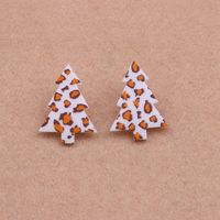 Wholesale Jewelry Simple Style Christmas Tree Arylic Printing Ear Studs sku image 8
