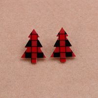 1 Pair Sweet Simple Style Christmas Tree Arylic Wood Ear Studs main image 5