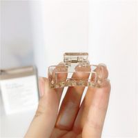 Simple Style Square Plastic Resin Hollow Out Hair Claws sku image 3