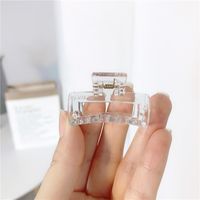 Simple Style Square Plastic Resin Hollow Out Hair Claws sku image 6
