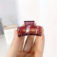 Simple Style Square Plastic Resin Hollow Out Hair Claws sku image 10