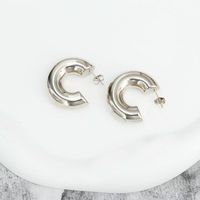 1 Pair Simple Style Solid Color Plating Copper 18k Gold Plated Ear Studs sku image 2