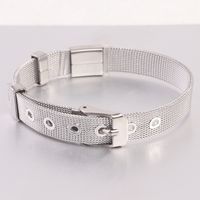 Wholesale Simple Style Solid Color Titanium Steel Plating Gold Plated Bangle main image 4