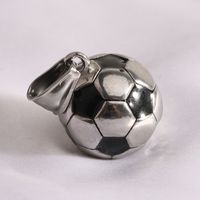 Simple Style Football Titanium Steel Polishing Pendant Necklace sku image 1