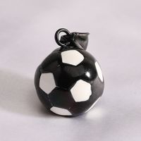 Simple Style Football Titanium Steel Polishing Pendant Necklace sku image 3