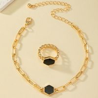 Elegant Luxurious Geometric Alloy Plating 14k Gold Plated Women's Rings Bracelets main image 3