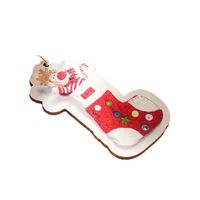 Cute Christmas Hat Christmas Socks Wood Christmas Unisex Keychain main image 4