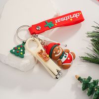 Cartoon Style Christmas Tree Santa Claus Pvc Christmas Unisex Keychain main image 1