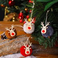 Christmas Cartoon Style Elk Wood Daily Festival Hanging Ornaments main image 1